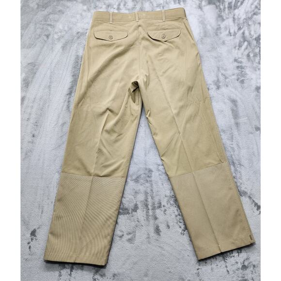 Vintage 80s LL Bean Pants Mens 34 Tan Ambush Briar Brush Guard Duck‎ Hunting - Picture 4 of 13